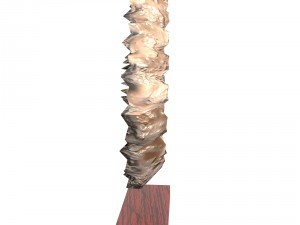 decorative shell on wooden stand 3Dモデル