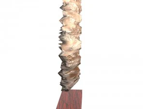 decorative shell on wooden stand 3D Model