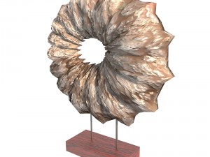 decorative shell on wooden stand 3Dモデル