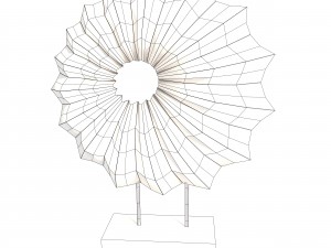 decorative shell on wooden stand 3Dモデル