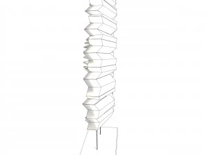 decorative shell on wooden stand 3D Model