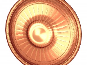 round shield with sun image 3D मॉडल
