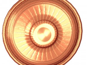 round shield with sun image 3D Model