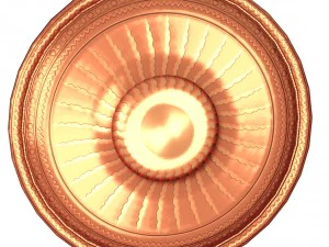 round shield with sun image 3D Model