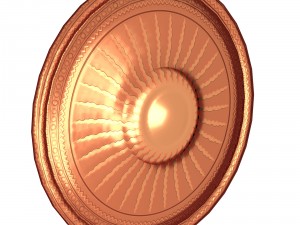 round shield with sun image 3D Model