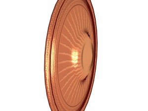 round shield with sun image 3D Model