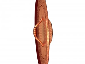 round shield with sun image 3D Model