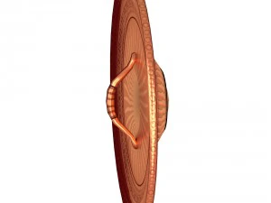 round shield with sun image 3D Model