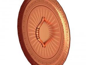 round shield with sun image 3D Model