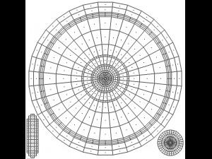 round shield with sun image 3D Model