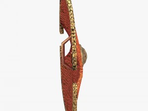 shield with curved ornament 3D Model