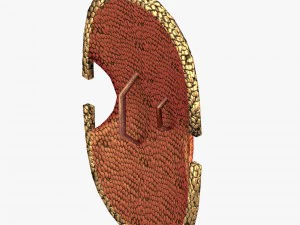 shield with curved ornament 3D Model