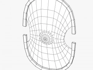 shield with curved ornament 3D Model