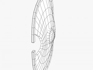shield with curved ornament 3D Model