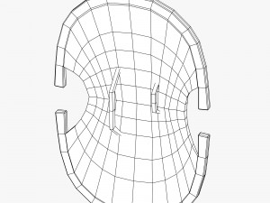 shield with curved ornament 3D Модель