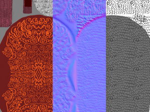shield with curved ornament 3D Модель