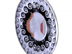 octopus decorated shield Modello 3D