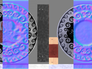octopus decorated shield Modello 3D