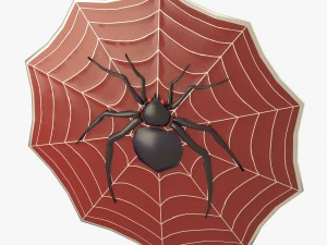 perisai berhiaskan laba-laba Model 3D