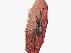 거미 장식 방패 3D 모델