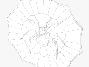 spider decorated shield Modèle 3D