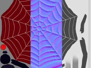 spider decorated shield Modèle 3D