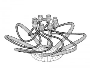 modern twisted candleholder 3D Model