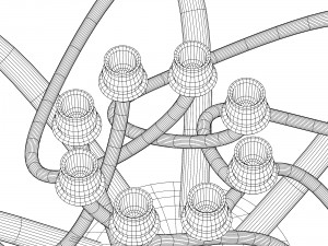 modern twisted candleholder Modèle 3D
