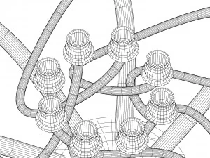modern twisted candleholder 3D Model