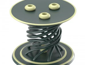 декоративный столик со свечами 3D Модель