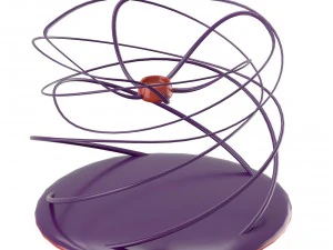 twisting modern candleholder 3D Model