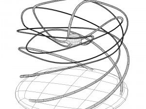 twisting modern candleholder 3D Model