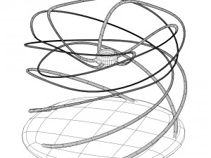 twisting modern candleholder 3D Model