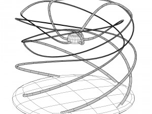twisting modern candleholder 3D Model