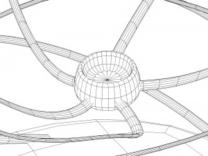 twisting modern candleholder 3D Model