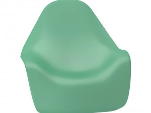 modern soft-contoured chair 3D Model