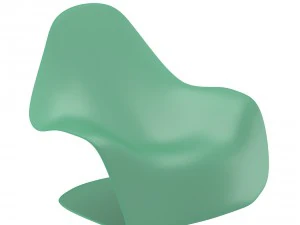 modern soft-contoured chair 3D Model