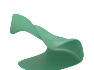 modern soft-contoured chair 3D Model