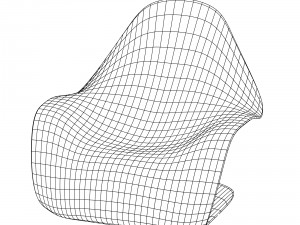 modern soft-contoured chair 3Dモデル
