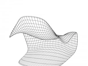 modern soft-contoured chair 3D Model