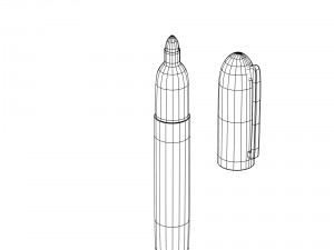 marker with red tip 3D Model