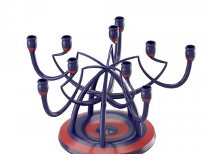 candleholder with angled shapes 3D 모델