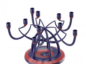 candleholder with angled shapes 3D 모델
