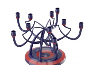 candleholder with angled shapes 3D Model