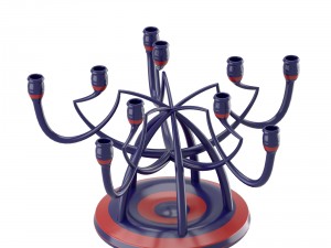 candleholder with angled shapes 3D 모델