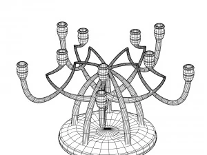 candleholder with angled shapes 3D Model