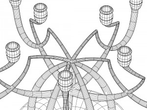 candleholder with angled shapes 3D 모델