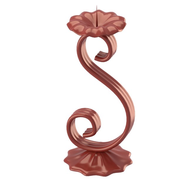 flower shaped candleholder 3D Model .c4d .max .obj .3ds .fbx .stl .blend 