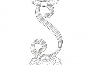 flower shaped candleholder 3D Model