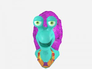 cartoonish low-poly snail 3D Model